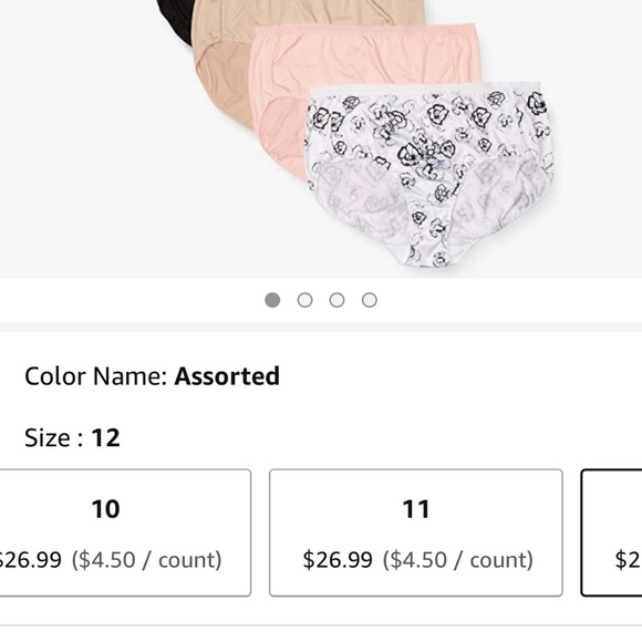 5-Pack- Just My Size Womens Microfiber Brief - Picture 1 of 3